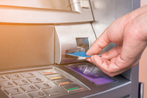 credit card going into ATM