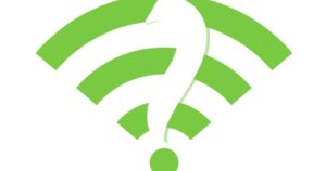 green wifi symbol with a question mark